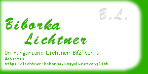 biborka lichtner business card